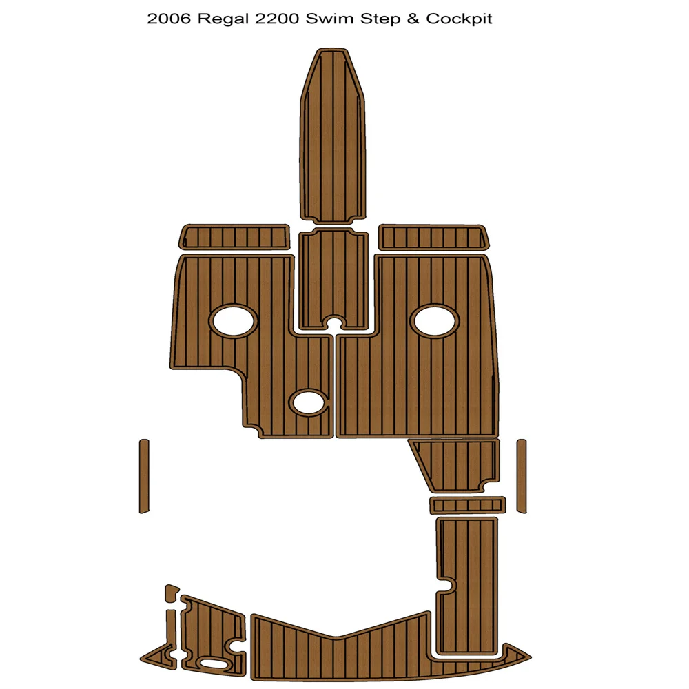 

2006 Re-gal 2200 Swim Platform Cockpit Pad Boat EVA Foam Teak Deck Floor Mat