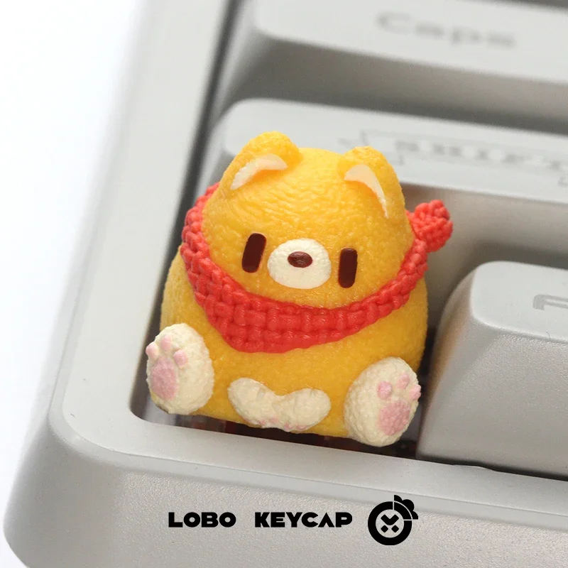 Cartoon Dog Keycap Resin Three-dimensional Personality Key Caps for Mechanical Keyboard Pc Gaming Accessories Cute Girls Gift