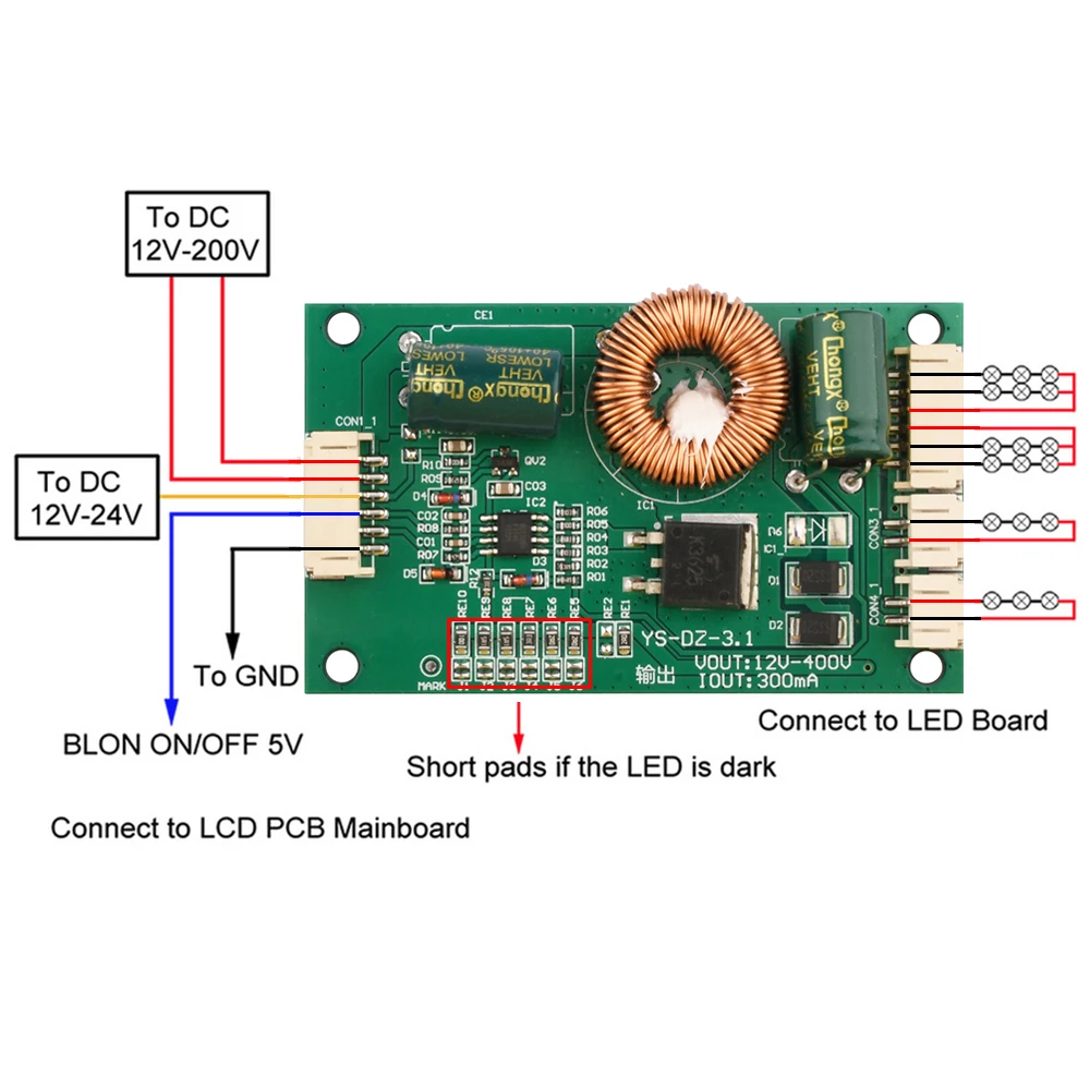 Per TV LED da 14-65 pollici piastra di retroilluminazione universale unità Boost Board retroilluminazione scheda Driver a corrente costante Inverter DC12-200V