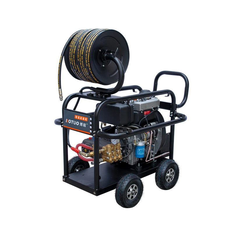 40LPM 200Bar  Engine High Pressure Cleaning Machine Community Pipeline Dredging Sewer Cleaning