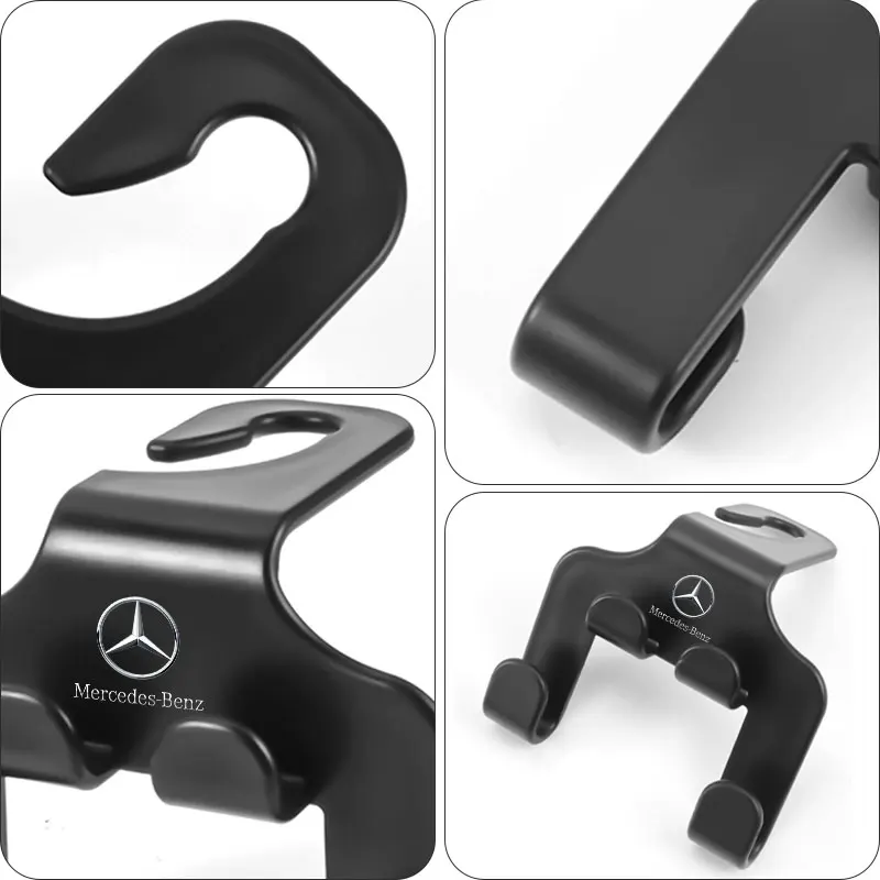 مسند رأس السيارة المزدوج السنانير شماعات لحقيبة المقعد الخلفي هوك لمرسيدس بنز مايباخ S400L S450 S480 ABC CLE CLA GLB AMG W205