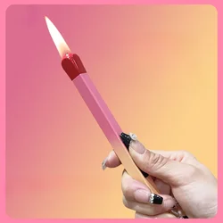 New Gradient Visible Window Super Large Match Lighter Windproof Open Flame Butane Inflatable Portable Candle Kitchen Lighter