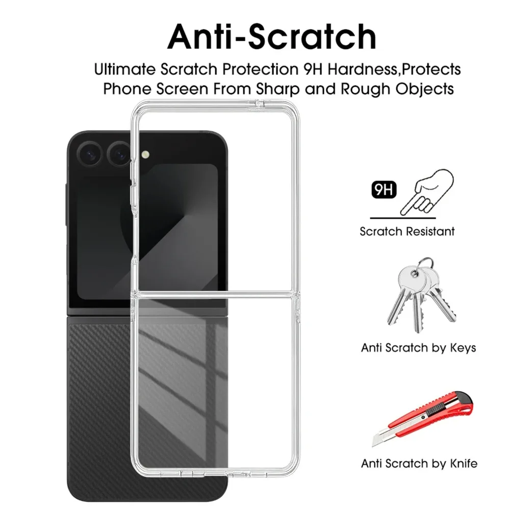 Custodia magnetica trasparente di alta qualità per Samsung Galaxy Z Flip 7 originale Cover protettiva posteriore antiurto Galaxy Flip 7