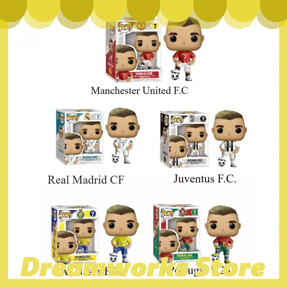 Funko POP Football Star Portugal Real Madrid Juventus Riyadh Manchester United Vinly Action Figure Kids Fan Dream Gifts