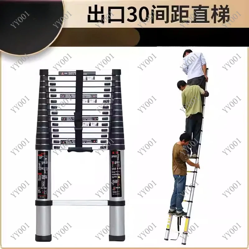 Telescopic Ladder Thickened Aluminum Alloy Portable Extension Ladder for Home & Construction Use