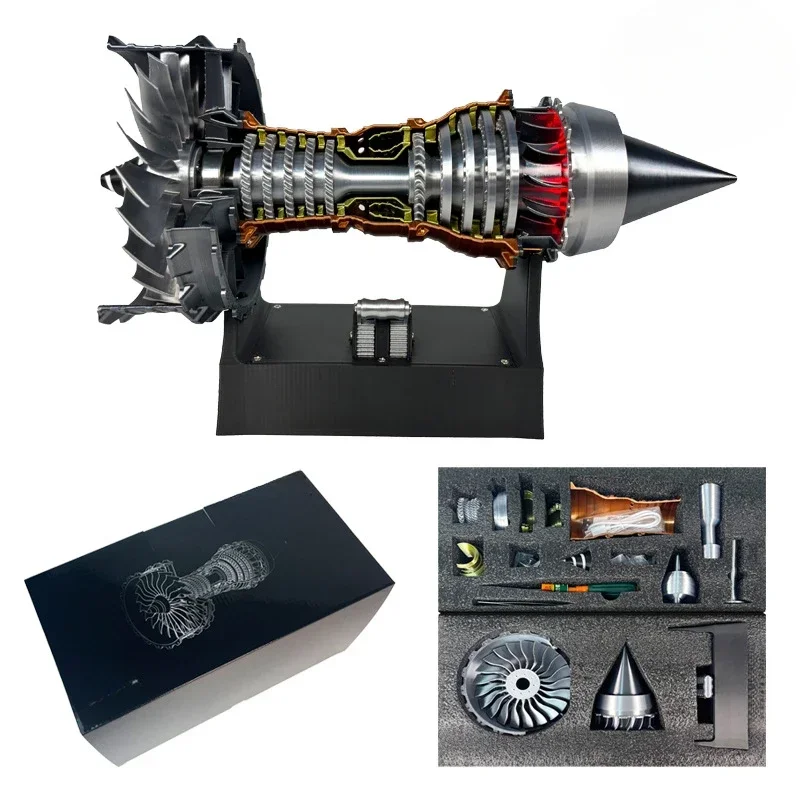 Jet Aero Engine Model Simulation Aerospace Turbofan Engine Assembling Luminous Launchable Toy