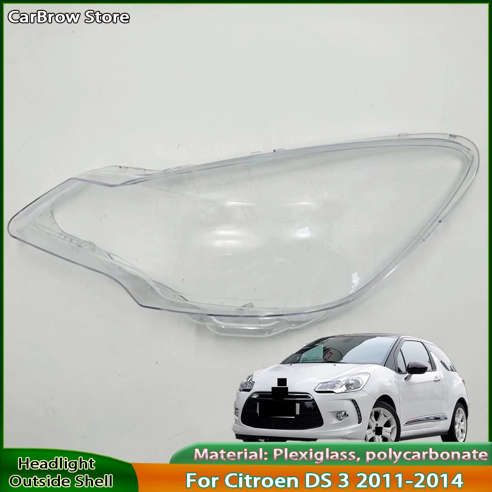 

Headlamp Lamp Cover For Citroen DS 3 2011 2012 2013 2014 Headlight Shell Transparent Mask Lens Replace Original Lampshade