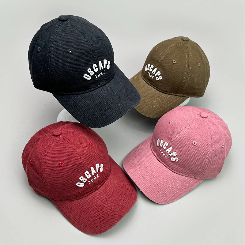 

Korean Letter embroidery Baseball Hats New Men Women Sunshade Versatile Breathable Snapback Caps Fashion ins Recreational Simple