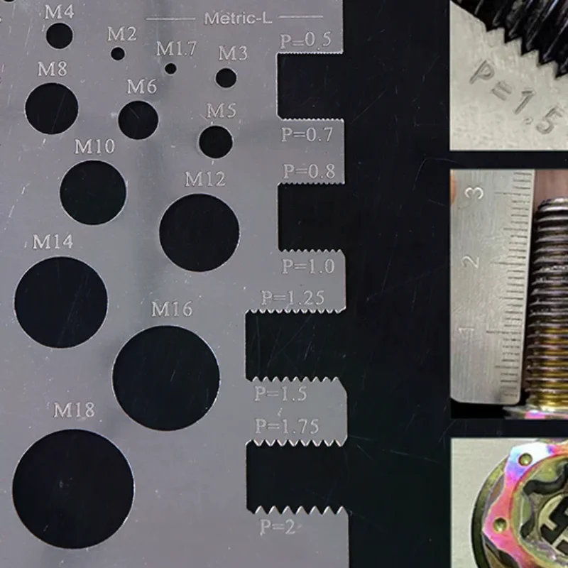 Durabler مسطرة فولاذية مقاومة للصدأ المسمار مسطرة قياس دقيقة الملعب قياس الموضوع قياس المسمار قياس حاكم قياس