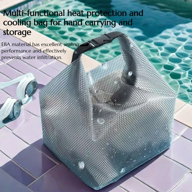 

Multi-functional Anti-sun Protection Cooling Handbag Waterproof Storage Bag Toiletry Bag Makeup Shopping Swimming Fitness Bag