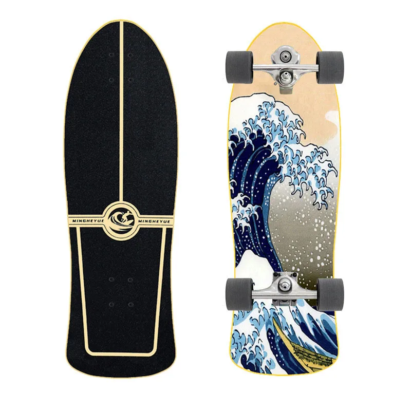 Surf Skate Board, Longboard, Land Pumping Skateboard, Complete Ready to Ride, Outdoor Sport Board, 32\