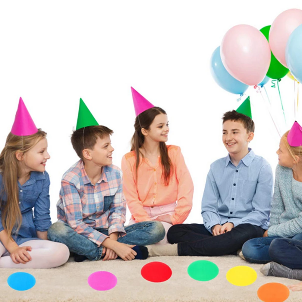 

30pcs Carpet Markers Nylon Stickers Wear Resistant Safe Kids Classroom Floor Spot Creative Shape Preschool Kindergarten