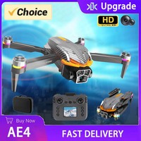 New AE4 Pro Drone 4K Dual Camera Altitude Hold Screen Remote Brushless Motor One Key Start Long Flight Time Foldable Helicopter