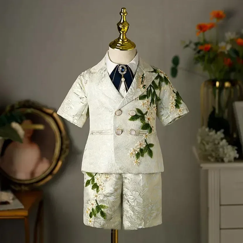 

Children Suits Summer Autumn Wedding Baby Birthday Piano Performance Costume Kids Baptism Eid Festival Boys Sets A2226