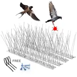 304 in acciaio inox Anti Bird Repellent Spikes Thorn balcone Eaves Sills Garden Pigeon Repeller antifurto deterrente chiodi per piccioni