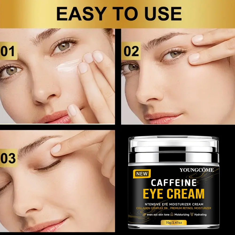 Caffeine Eye Stick Fade Dark Circles Eye Cream Firming Removal Puffiness Nourishing Moisturizing Lightening Eye Cream Stick 5pcs