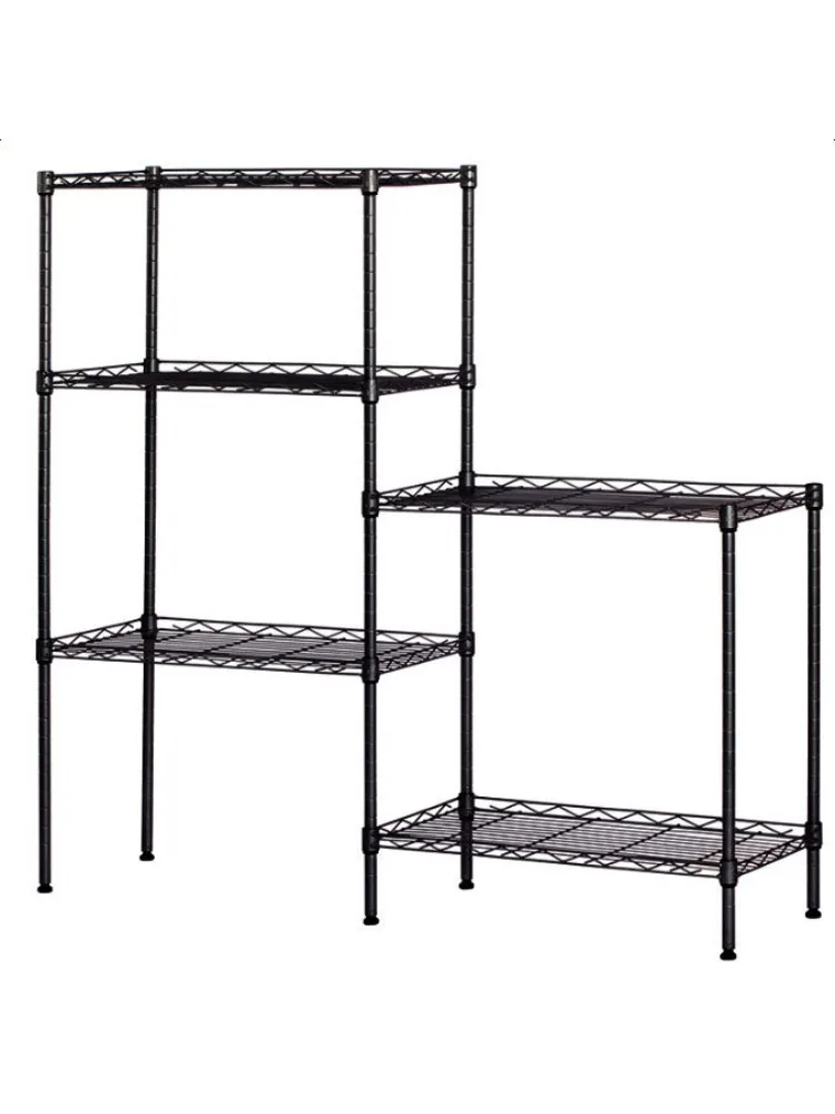 5-Shelf Shelving Storage Metal Organizer Wire Rack with adjustable shelves hooks