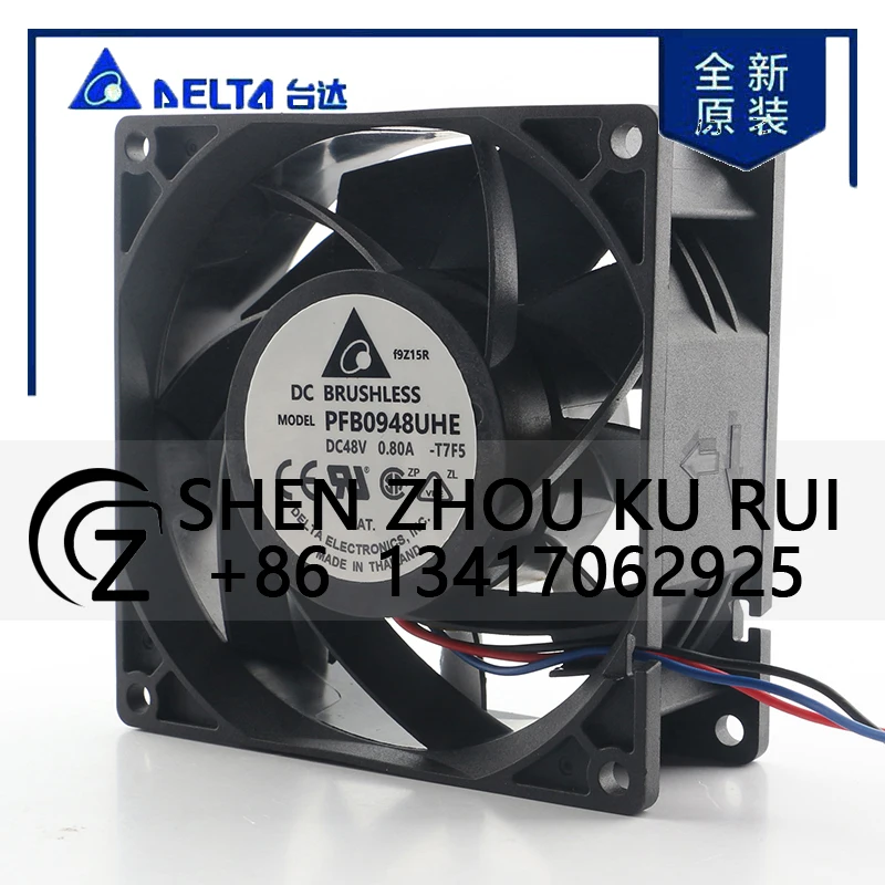 cooling fan 9CM Delta 5V 12V 24V AC EC 9038 4-wire High Air volume temperature control server PFB0948UHE DC 48V 0.80A