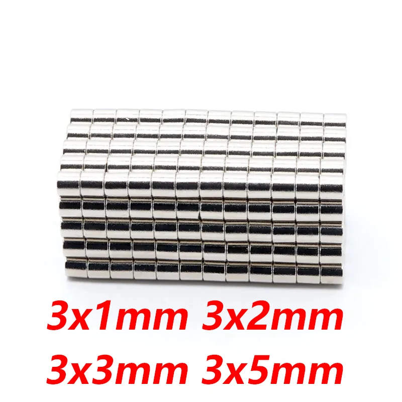 

10/20/50 PCS Ultra Strong Round Magnet NdFeB 3x1 3x2 3x3 3x5 mm Powerful Small Magnets Rare Earth Little Neodymium Magnetic Disc