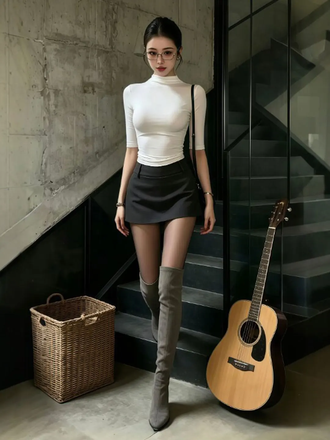 

Elegant Unique Half Skirt Two Piece Set Sister Style Bodycon Summer Fashion Casual Comfortable Cotton round Neck T Shirt