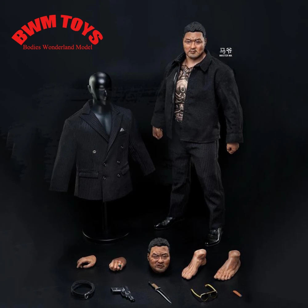 Moz Studio MSAF002 1/6 Collectible Korean Tough Man Gangster Brother Ma Tong Seok Ma Gentleman Suit 12'' Full Set Action Figure