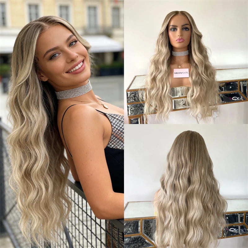 trendy-wigs-balayage-13x4-ombre-ash-blonde-synthetic-lace-front-wig-high-quality-wig-natural-preplucked-hairline-with-baby-hair