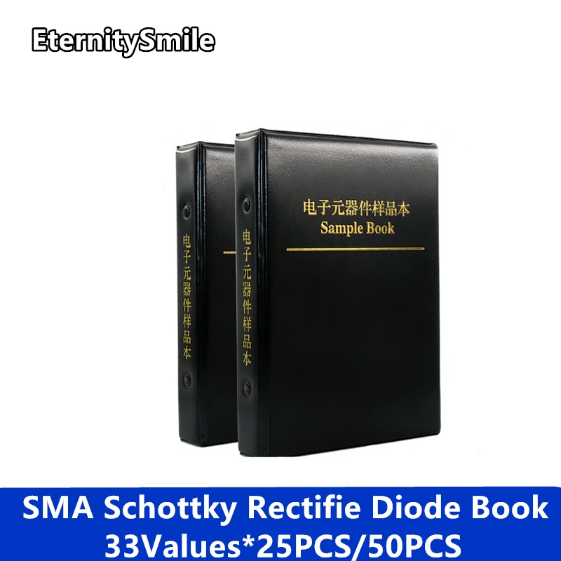 Rectifier Diode Sample Book SMD SMA Assortment Kit 33 Values Schottky Diodes M1 M4 M7 SS12 SS14 SS16 SS24 SS34 SS36 SS110 SS210