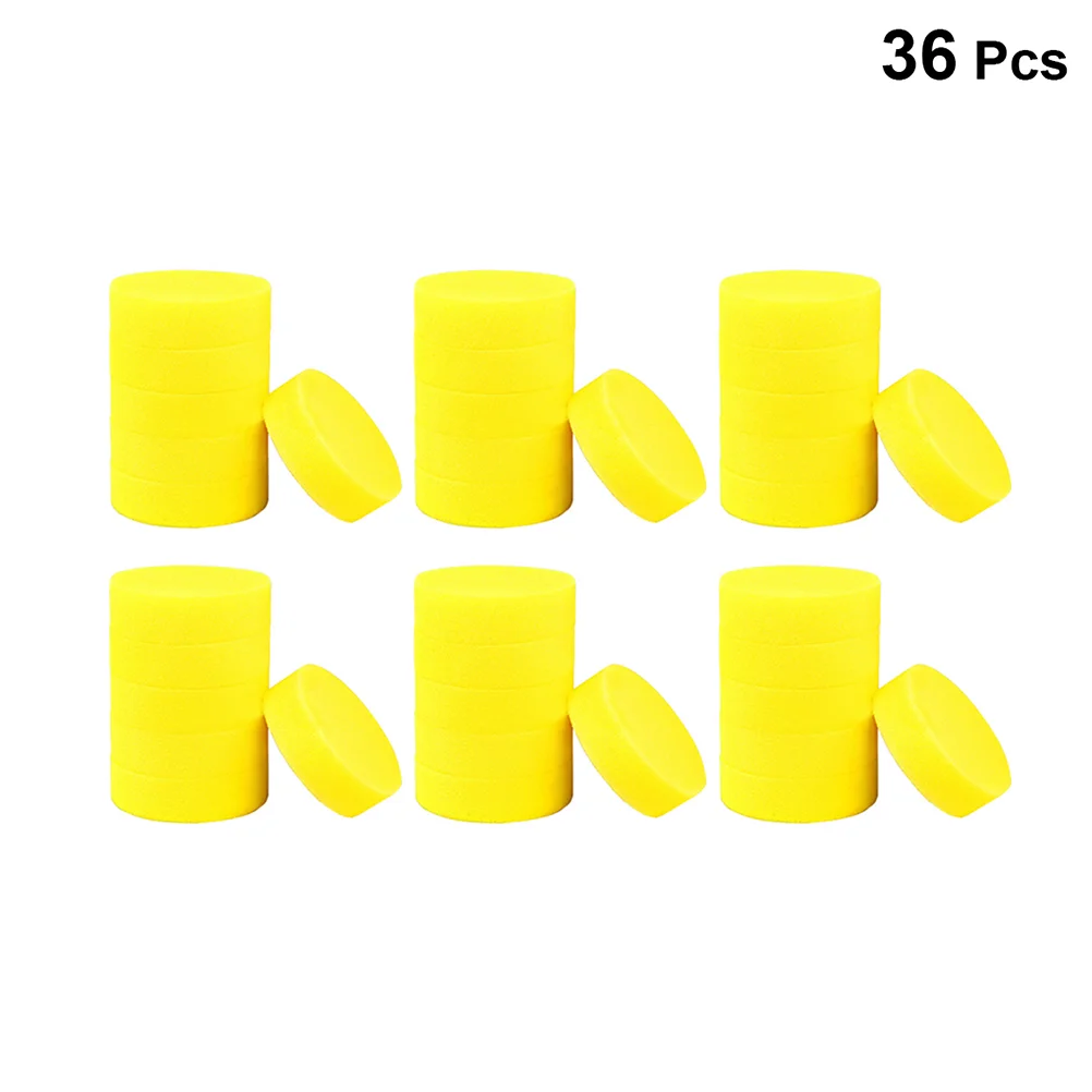 36 Pcs Beauty Sponges Embossing Roller Brush Wheel Cleaner Automobile Waxing Cleaning Vehicle