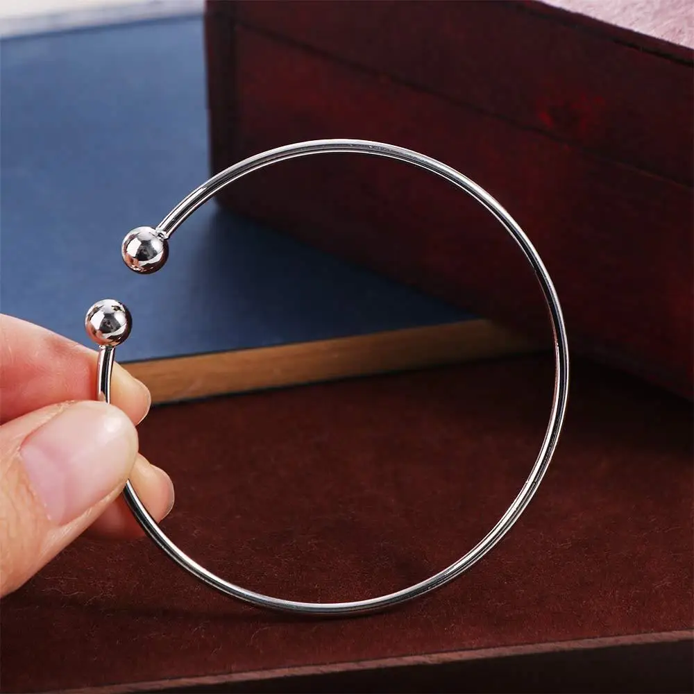 Hochwertige versilberte Geschenke, modischer Schmuck für Damen und Herren, verstellbare Armreifen. – Detail 7