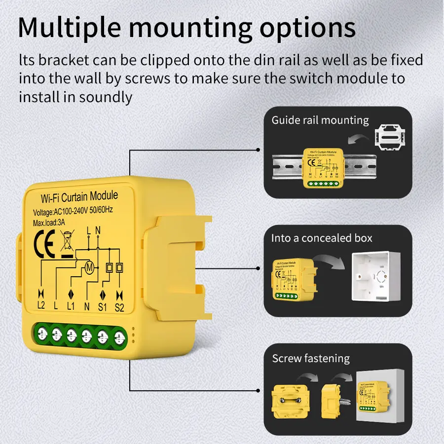 Mini Tuya WiFi Zigbee Inteligentny Moduł Przełącznika Zasłon Rolnych Żaluzji Silnik Sterowanie Aplikacją Obsługa Alexa Google Home Smart Life