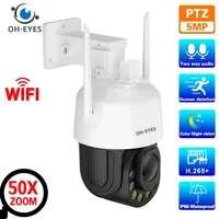 50X 30X Optical Zoom 5MP PTZ Security Camera Outdoor Waterproof Wifi PTZ IP Camera Color Night Vision CCTV Human Detection ICSEE