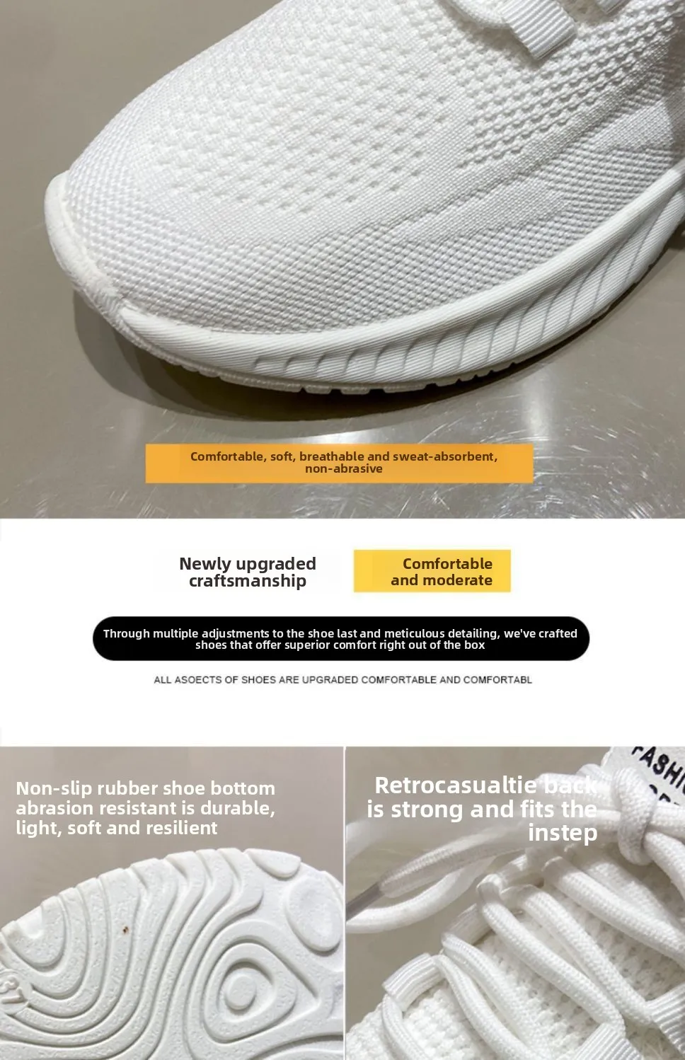 Atmungsaktive Damen-Mesh-Sneaker mit Wellensohle, dicker Plateau-Sohle, höhenverstellbar, leicht, zum Schnüren, für den Alltag, zum Gehen, Sport, Freizeit. – Detail 9