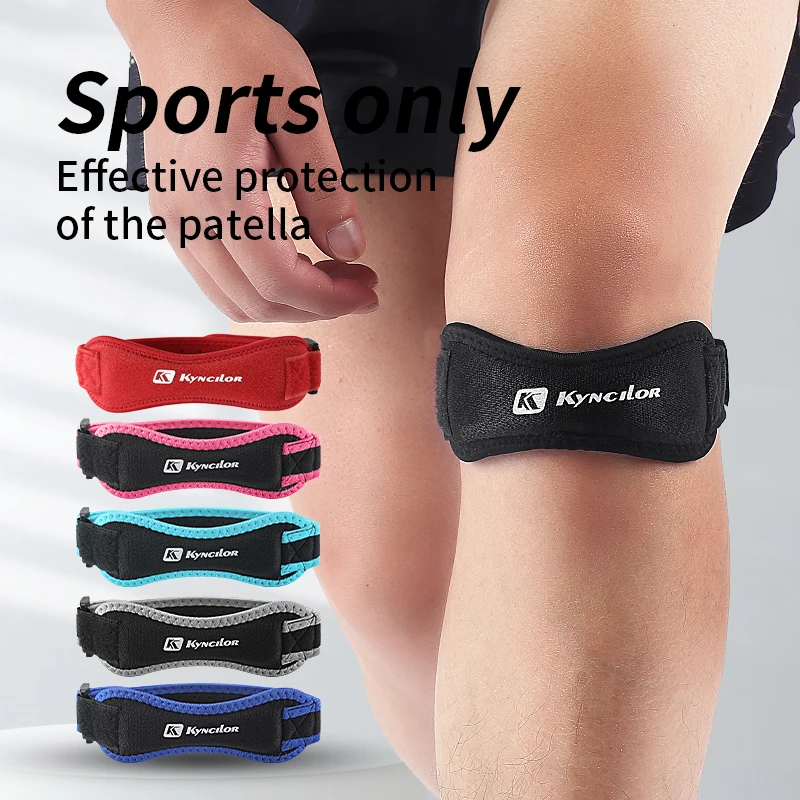 1PC Patella Kneecap Band Adjustable Silica Gel Knee Tendon Strap Protector Knee Pad Running Sports Cycling Gym Knee Support