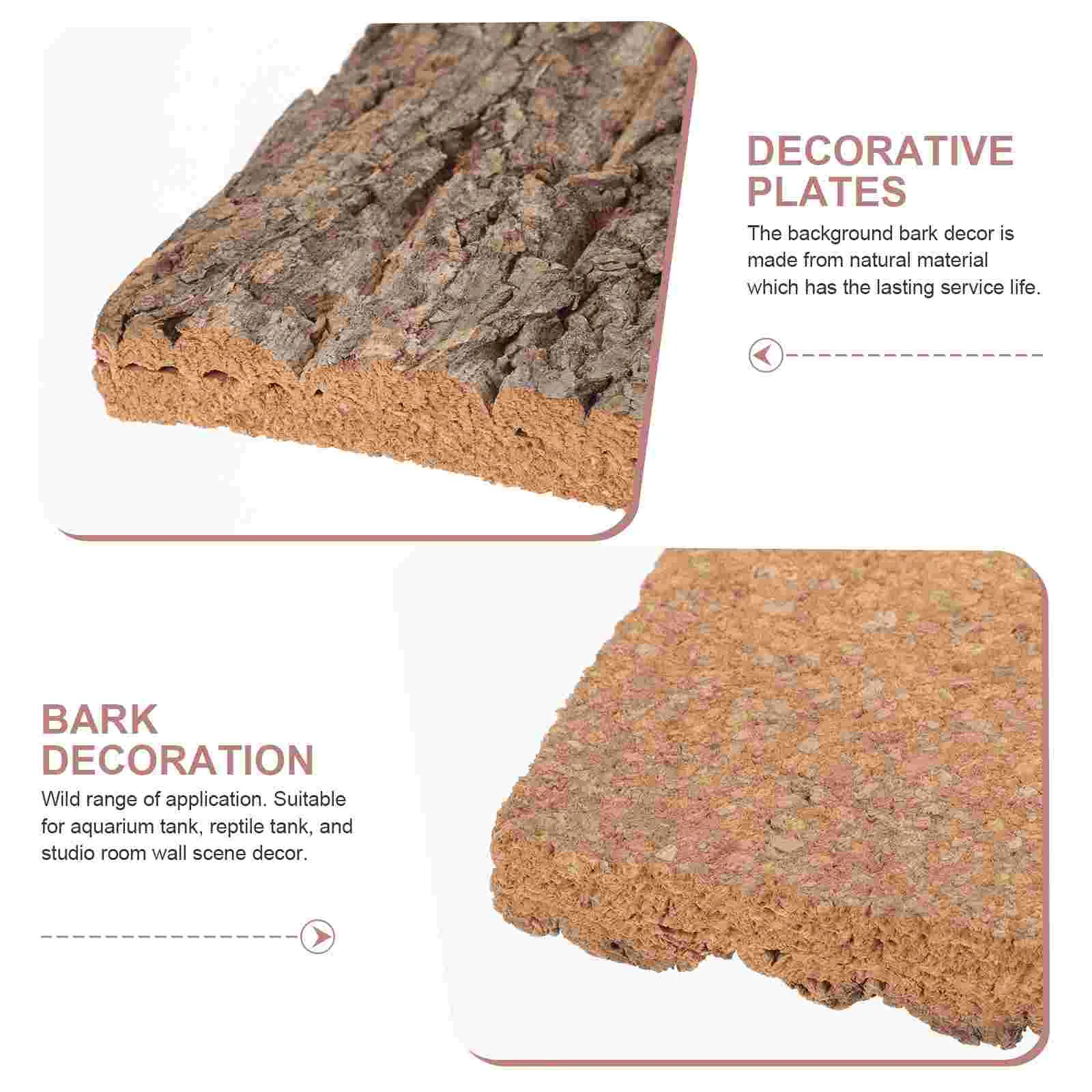 Bark Background Board Reptile Cage Cork Decor Lizard Climbing
