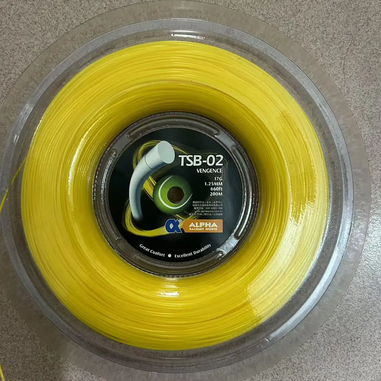 

Струна для теннисных ракеток Alpha, катушки 1,25 мм, 200 м, катушки из полиэстера Vengeance, прочная теннисная подставка, мяч, сетка TSB-02