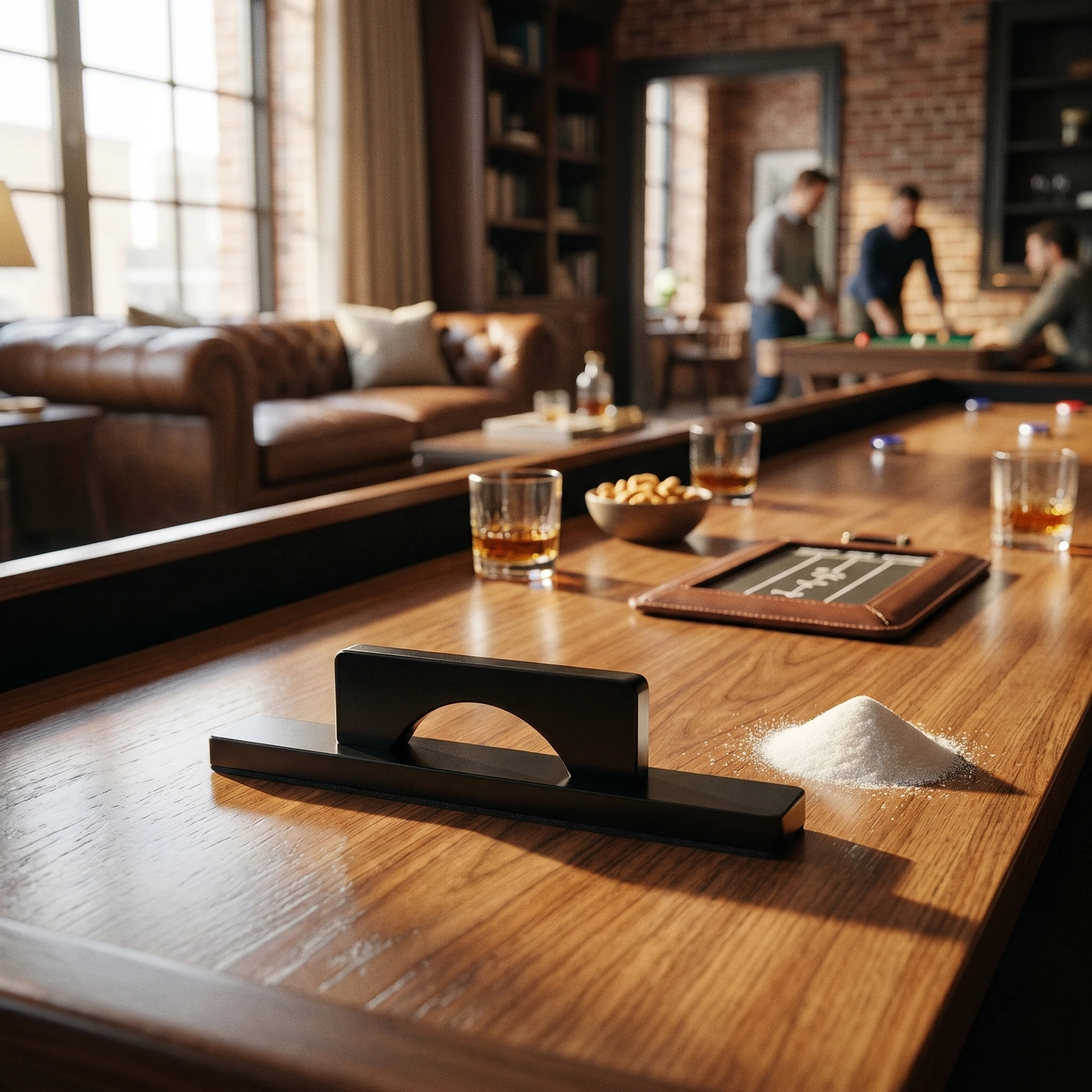Wooden Shuffleboard Brush Solid Wood Shuffleboard Table Brush Maintenance Tool Safe on Surfaces Recreation Gear Easy to Clean
