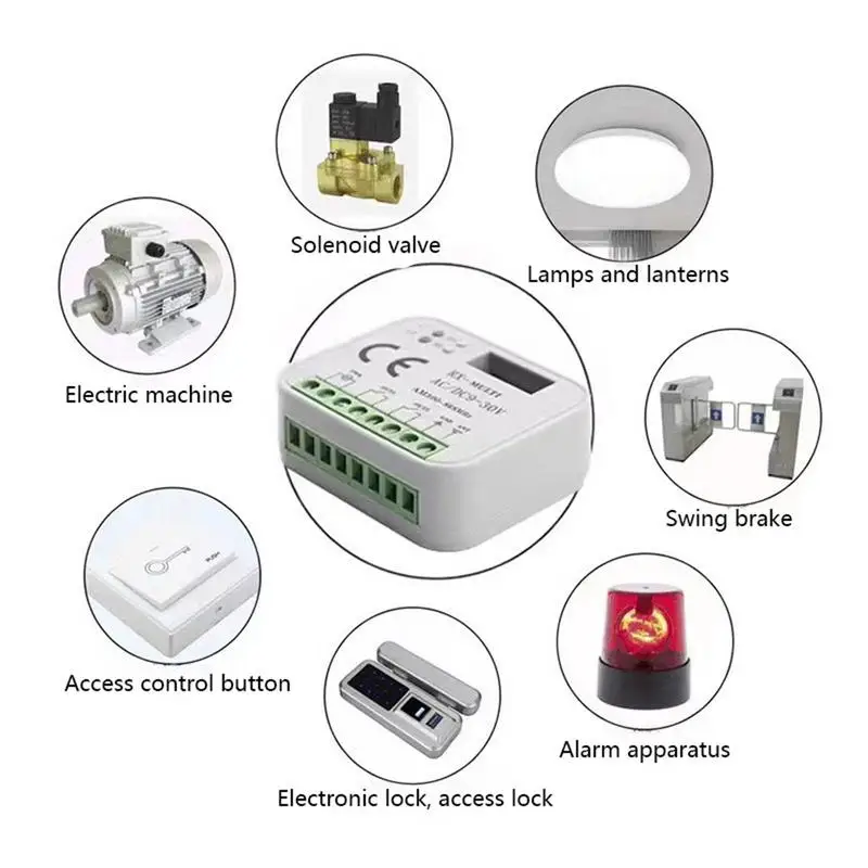 2-Channel Garage Door Receiver Transmitters 2-Channel Receiver Remote Control Gate Opener Wireless Gate Garage Door Receiver