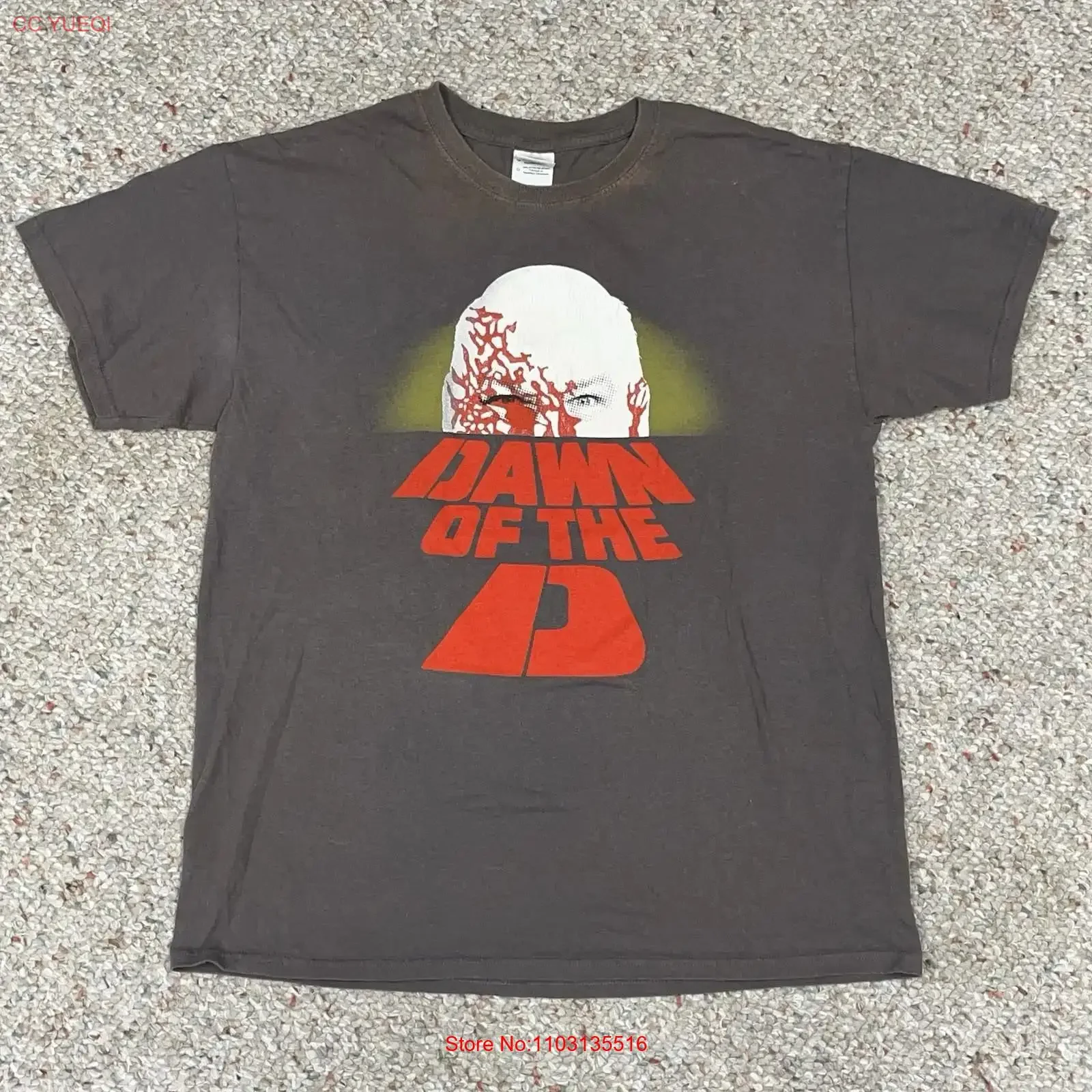 T-shirt Tenacious D DAWN OF THE DEAD Taille L Fenix Tour 2012 Concert vintage Lavé mode Polyvalent graphique streetwear