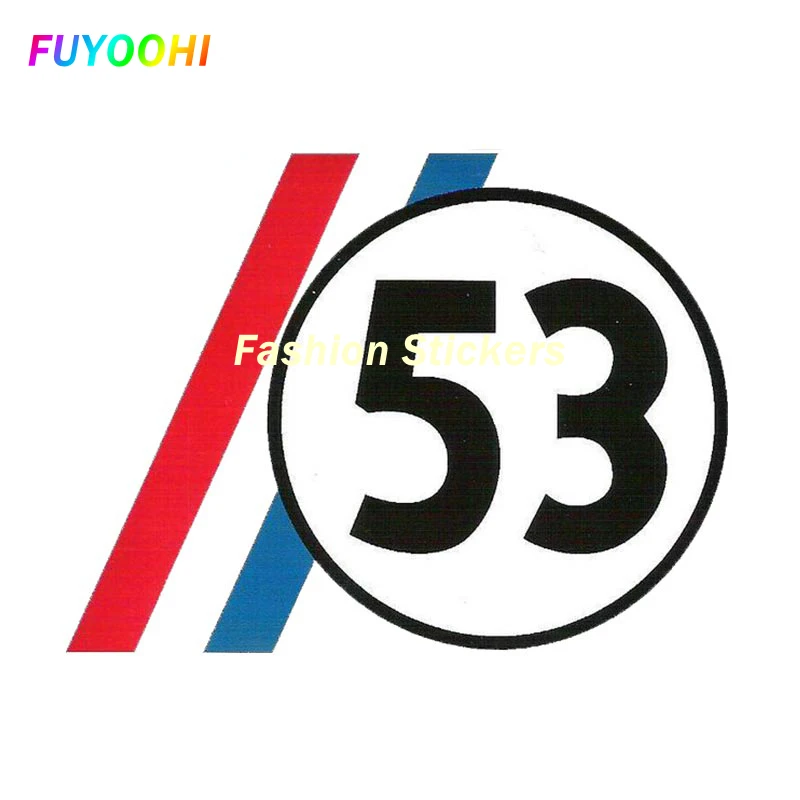 FUYOOHI Play Stickers for HERBIE THE LOVE BUG 53 Personalized Car Stickers Campervan Decal Waterproof Vinyl Car Accessoires