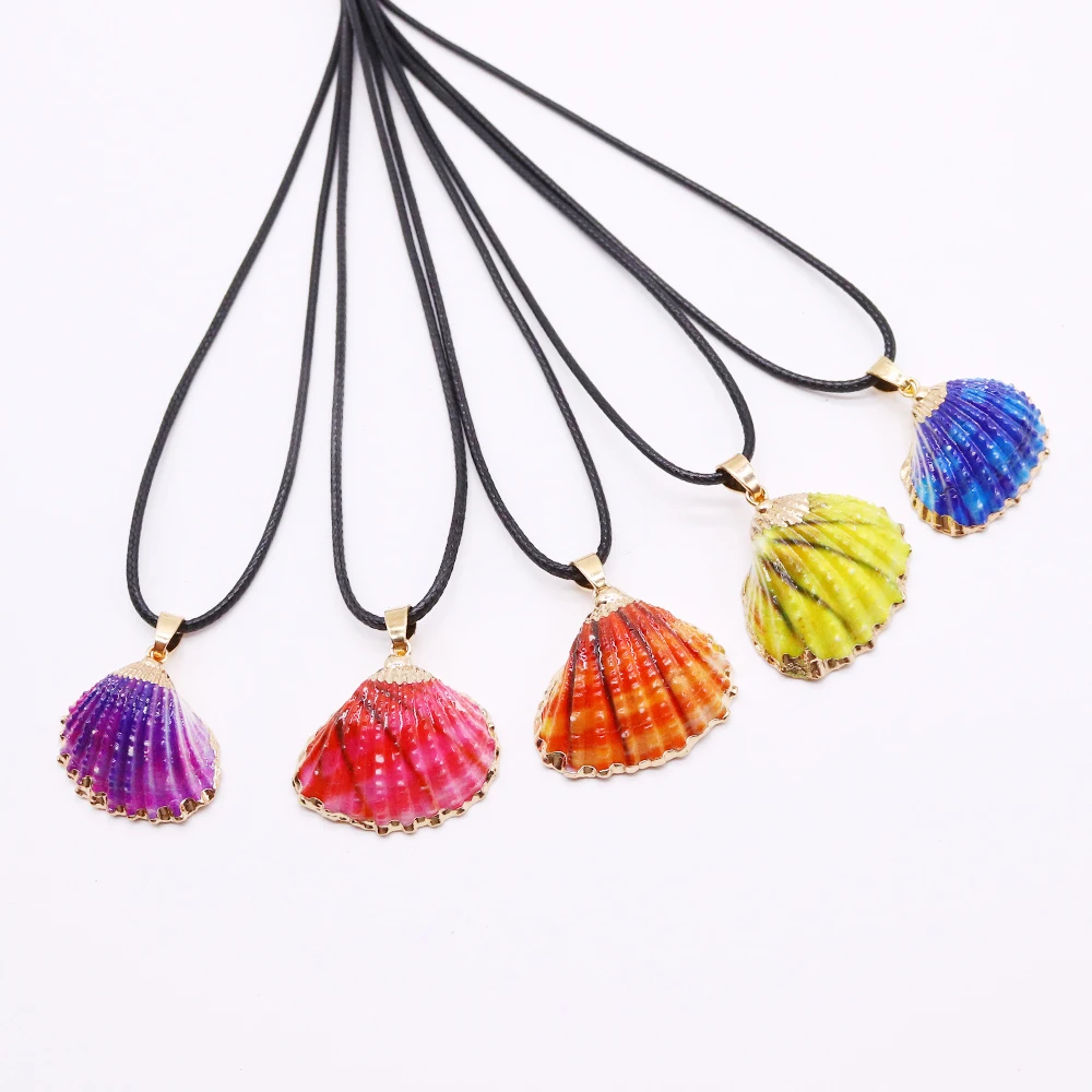 3pcs Bohemia Ocean Necklace Natural Conch Cowrie Scallop Shell Pendants Necklace for Women Summer Beach Fashion Jewelry Gift