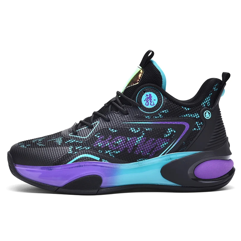 

2025 Basketball Shoes Men's High Top Sneakers Youth Breathable Cushioning Sports Shoes Outdoor Training Athletic Shoes for Women