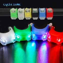 Silicone Bike Light Night Safety Warning Taillight LED Bicycle Front Rear Lamp Cycling Riding Bike Headlight Wheel Flash Light