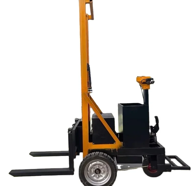 New electric simple electric forklift truck, 3 wheel 200kg hydraulic forklift truck, used for warehouse elevator carriage