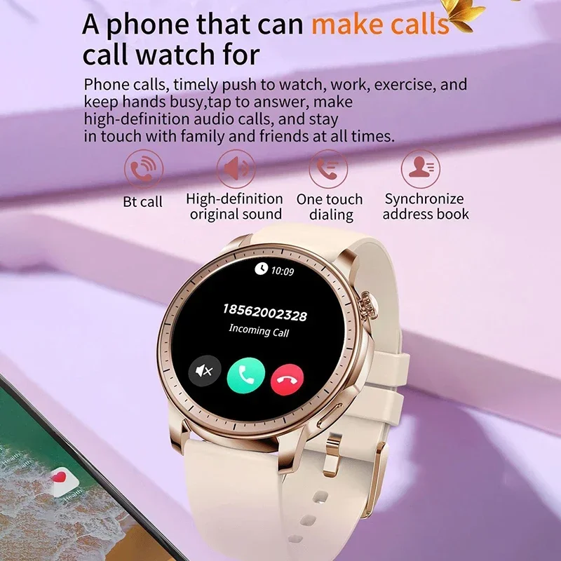 Lady Smart Watch Women Bracelet Heart Rate Sleep Monitor Bluetooth Call Health Heart Rate Smartwatch for Wife Smart Wristband