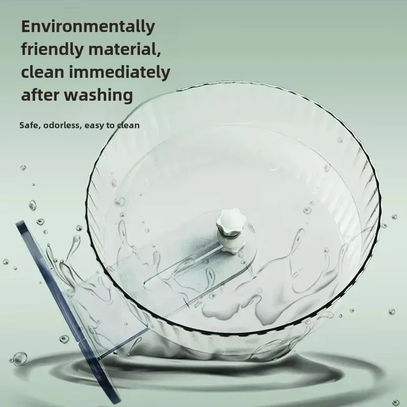 

Laufrad für Hamster, goldener Bär, große Kristallhalterung, geräuschloses Laufrad, Haustierspielzeug, transparentes gelbgrünes A