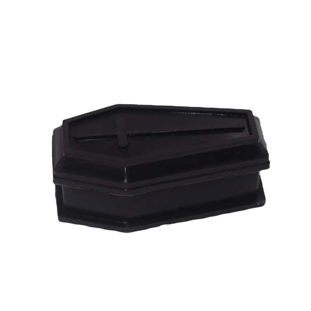 

Toys Candy Container Halloween Coffin Box Removable Plastics Halloween Coffin Model Black with Lids Home