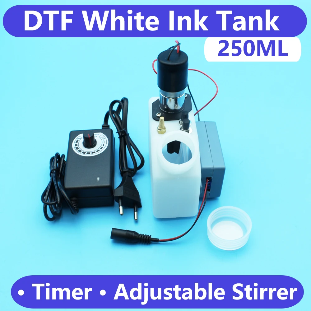 DTG DTF White Ink Box With Mixer Stirrer Timer Adjustable Voltage Power Supply DTF Ink Tank For Epson L1800 L805 L18050 L8050