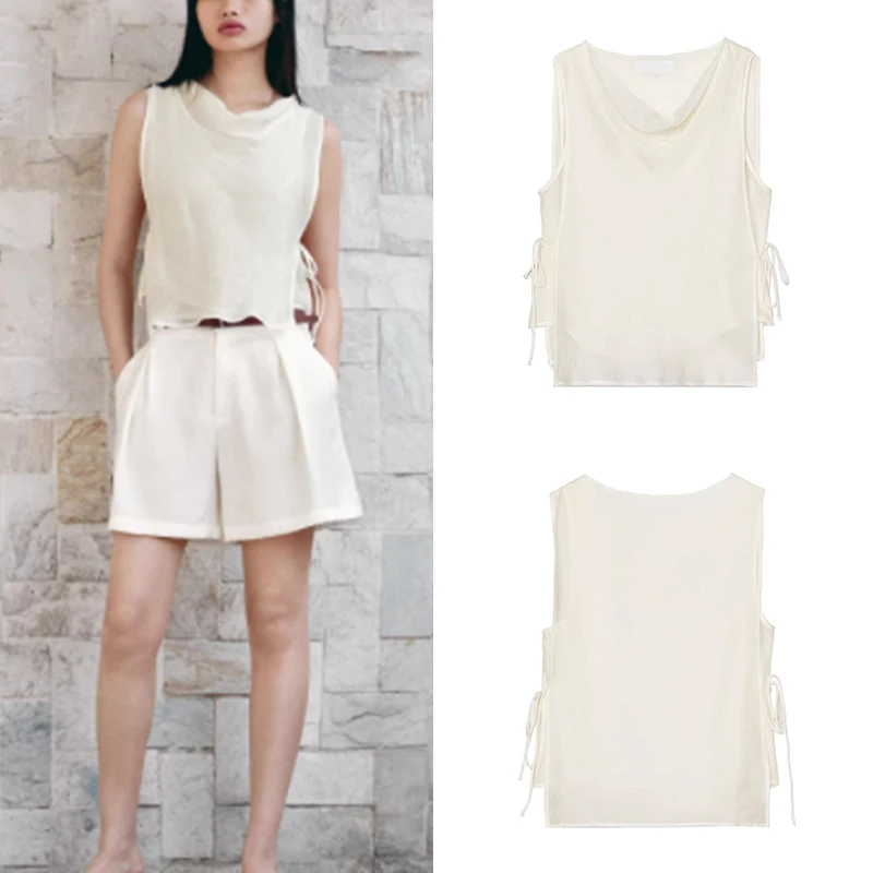 

Faionable Pleated Collar ort Svel Women's irt Wrinkles Effect Summer New Arrival Z Polyester Fiber 00%