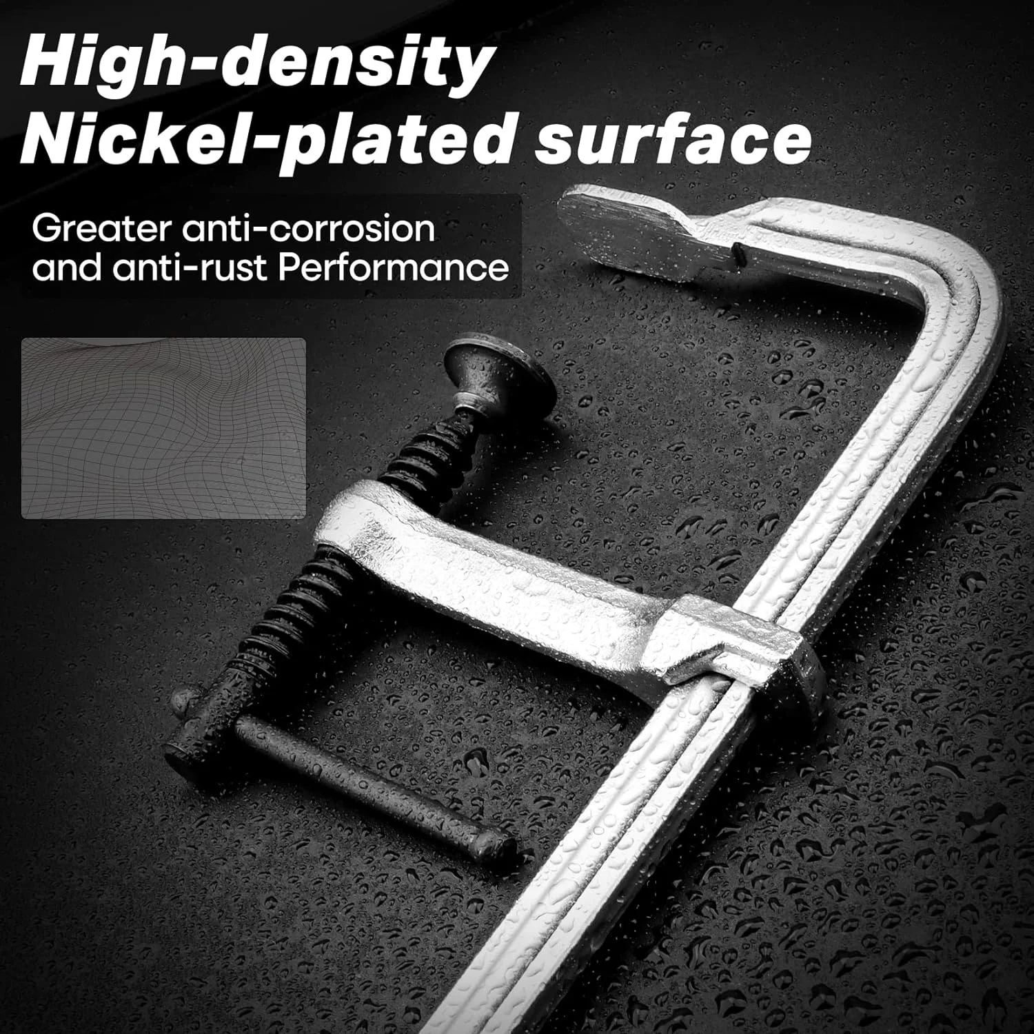 2pcs 경량 단조 강철 막대 클램프 F 클램프 160x60mm/300x60mm 용접 목공 금속 가공 DIY