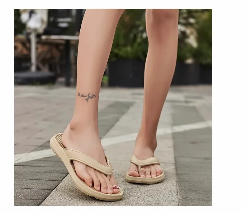 Weichsohlige Rutschfeste Casual Flip-Flops, Modische Paar-Sandalen, Vielseitige Sommer-Strand- und Badezimmer-Hausschuhe – Detail 13